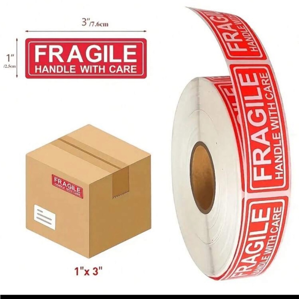 150 roll of fragile handle with care stickers